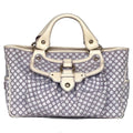 Celine Handbag Macadam Pattern Purple White