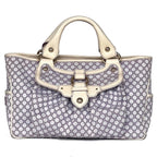 Celine Handbag Macadam Pattern Purple White