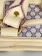 Celine Handbag Macadam Pattern Purple White — view 9