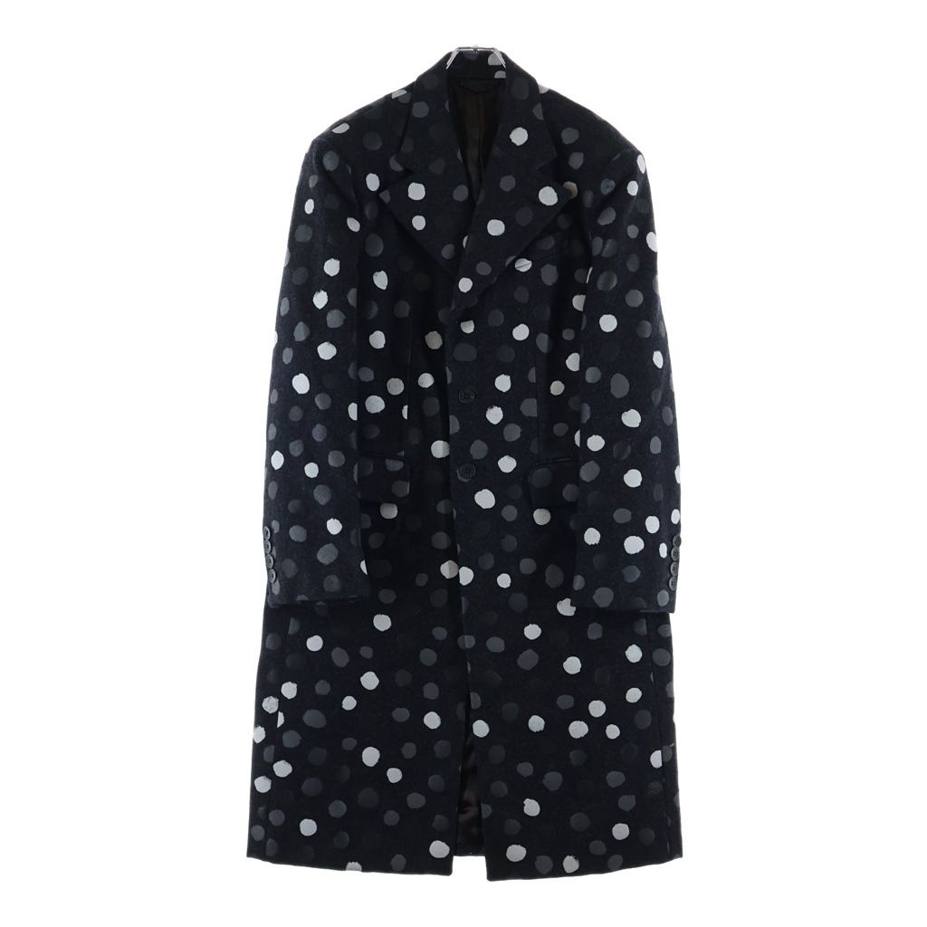 Louis Vuitton YK Painted Dots Jacket Xk4 Yayoi Kusama Wool Chesterfield Gray