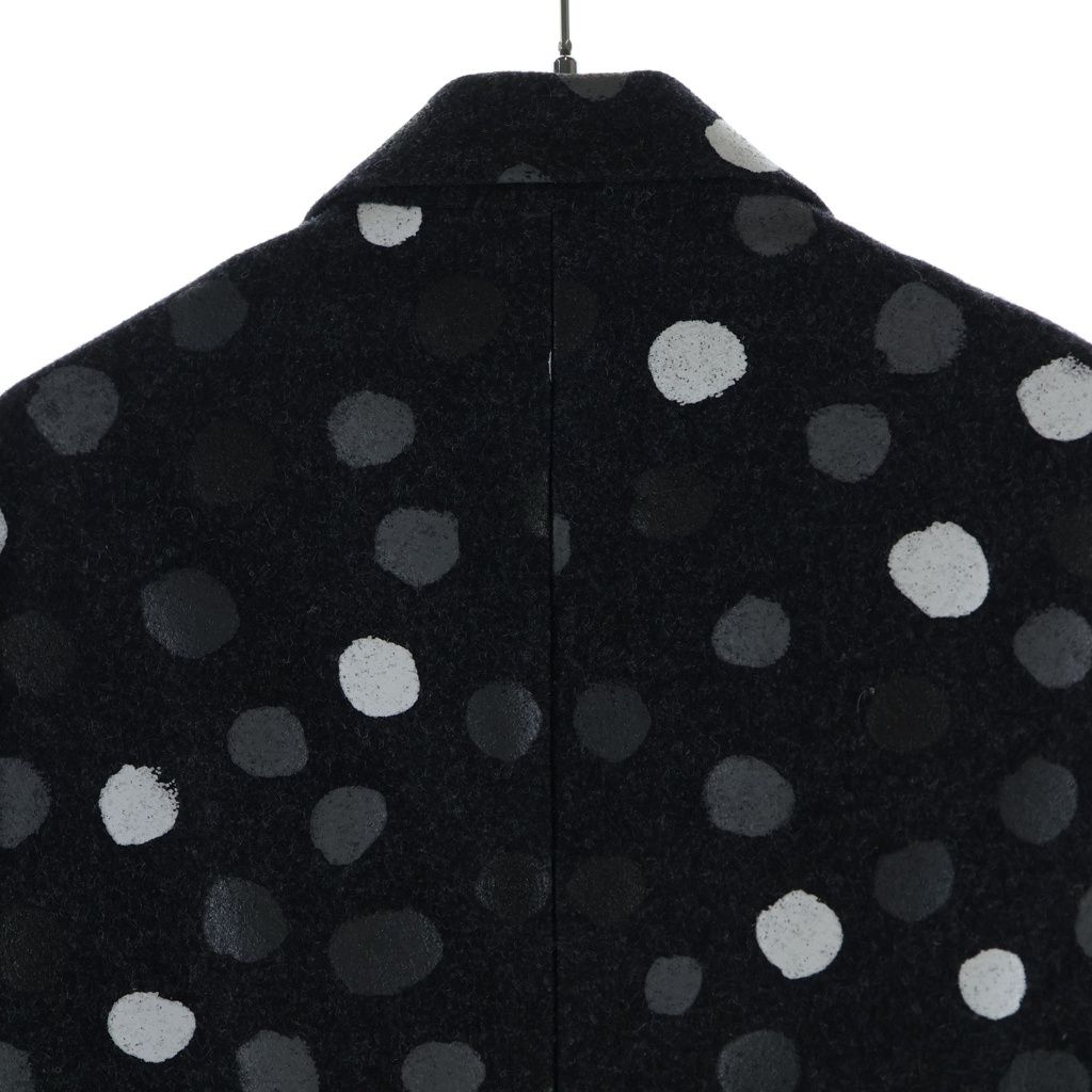 Louis Vuitton YK Painted Dots Jacket Xk4 Yayoi Kusama Wool Chesterfield Gray — view 4