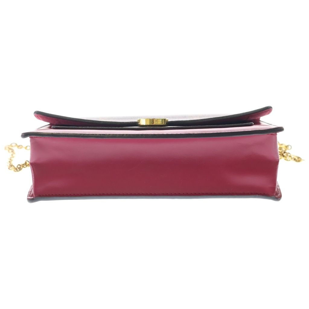 Louis Vuitton Monogram Portefeuille Floral Chain Leather Shoulder Bag Brown — view 4