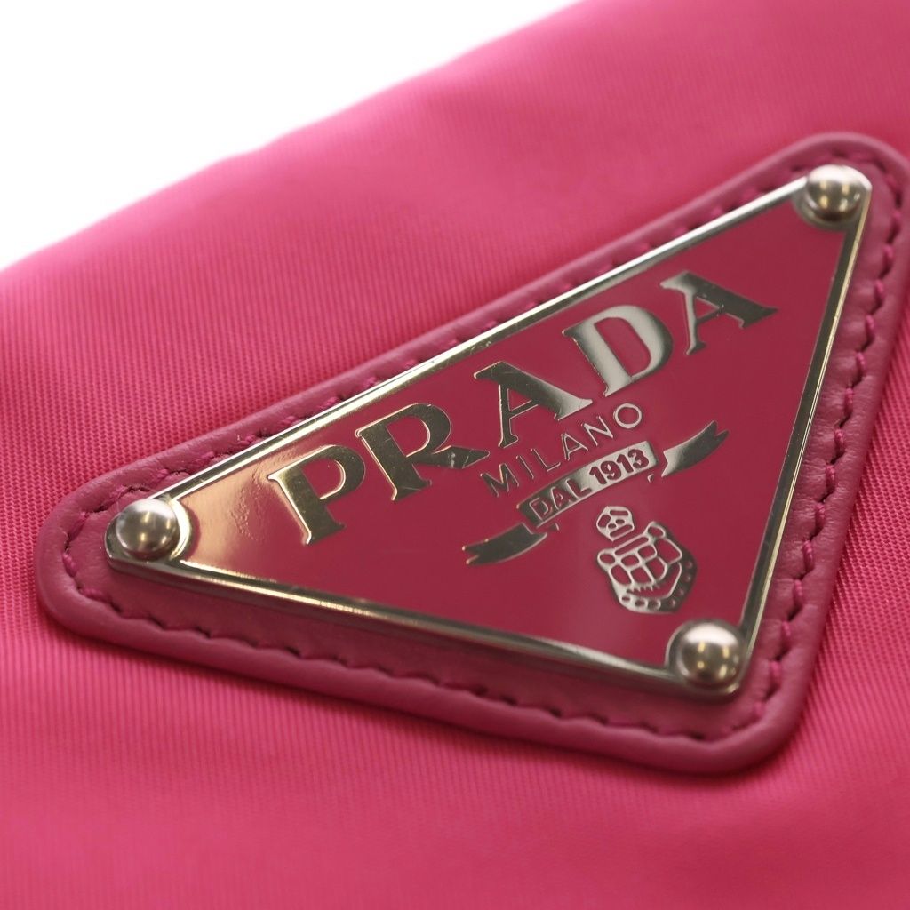 Prada Clutch Pink Tessuto Silver — view 6