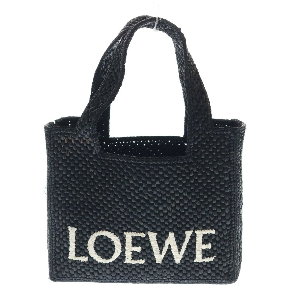 Loewe Font Tote Small 2-Way Shoulder Bag Black Basket Gold