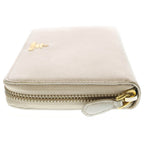 Prada Zip Around Wallet Leather White — view 3