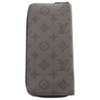 Louis Vuitton Monogram Shadow Zippy Wallet Vertical Card Case Gray Leather — view 2