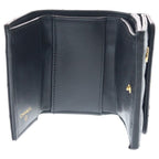 Chanel Quilted Heart Spade Compact Wallet Trifold Coin Case Black Caviar — view 4