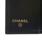 Chanel Quilted Heart Spade Compact Wallet Trifold Coin Case Black Caviar — view 6