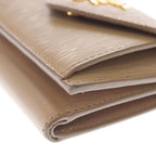 Prada Saffiano Leather Trifold Wallet Beige — view 5