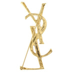 Saint Laurent Paris YSL Cassandra Brooch Gold Charm — view 2