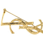 Saint Laurent Paris YSL Cassandra Brooch Gold Charm — view 5