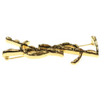 Saint Laurent Paris YSL Cassandra Brooch Gold Charm — view 4