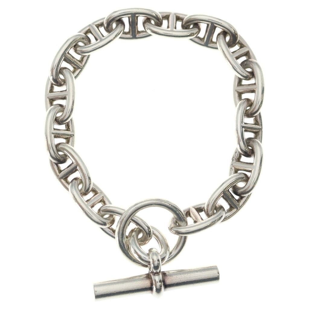 Hermes Chaine D'ancre Chain Bracelet Silver