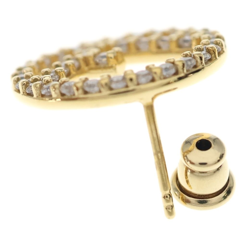 Fendi Rhinestone Earrings Gold — view 5
