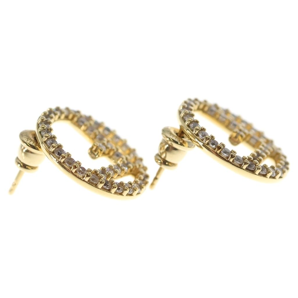 Fendi Rhinestone Earrings Gold — view 4