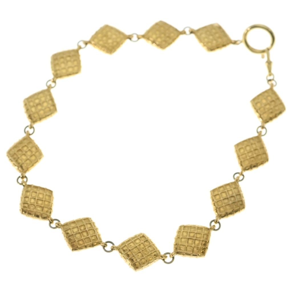 Chanel Quilted Diamond Gold Plated Necklace Choker — view 2