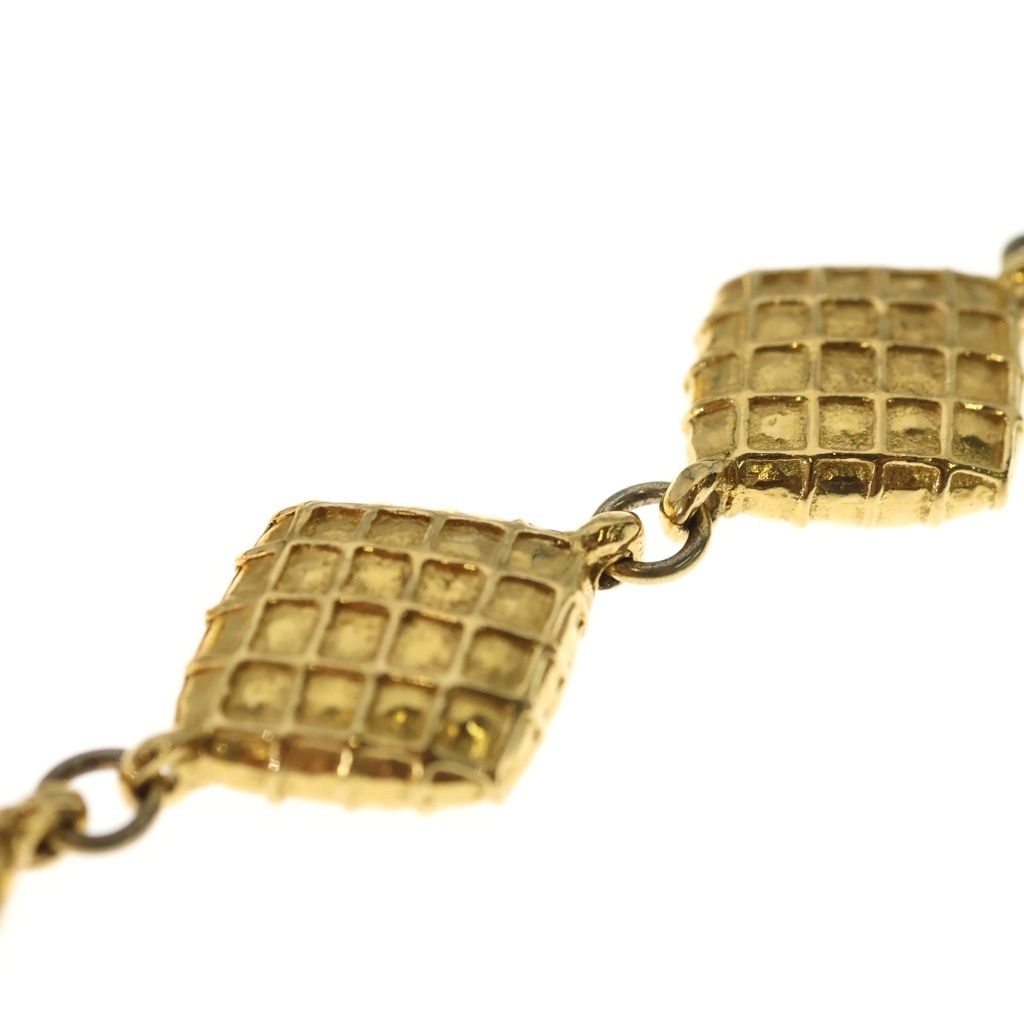 Chanel Quilted Diamond Gold Plated Necklace Choker — view 5