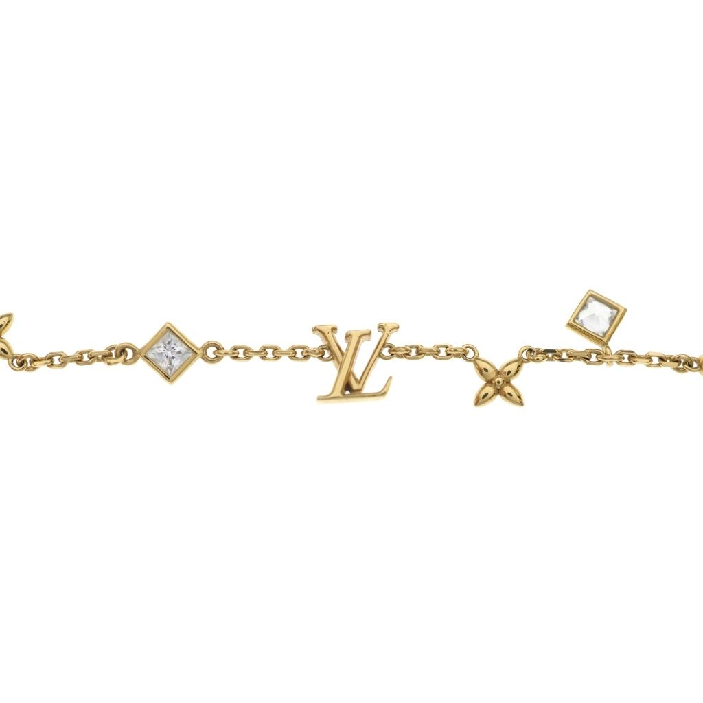 Louis Vuitton in the Sky Necklace Rhinestone Gold — view 3