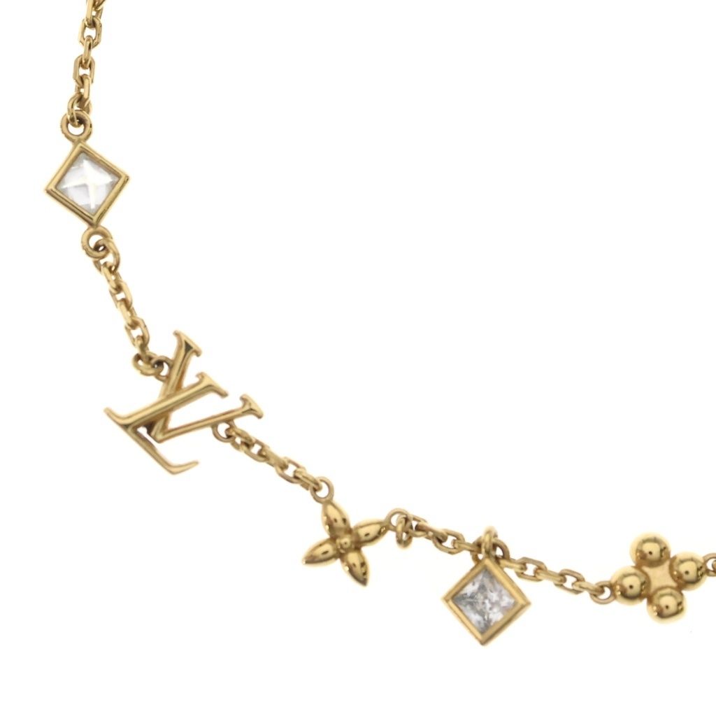 Louis Vuitton in the Sky Necklace Rhinestone Gold