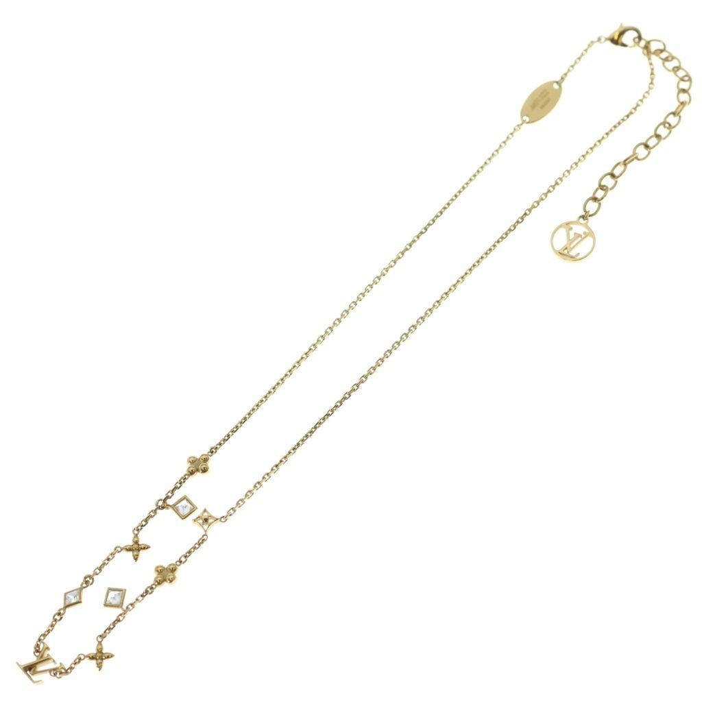 Louis Vuitton in the Sky Necklace Rhinestone Gold — view 2