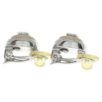 Chanel CC Logo Faux Pearl Earrings Silver — view 3