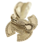 Chanel CC Logo Faux Pearl Gold Earrings — view 6
