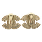 Chanel CC Logo Faux Pearl Gold Earrings — view 2