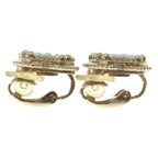 Chanel CC Logo Faux Pearl Gold Earrings — view 4