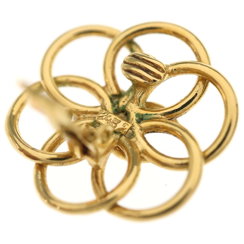 Chanel CC Logo Earrings Gold — view 6