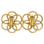 Chanel CC Logo Earrings Gold — view 2