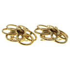Chanel CC Logo Earrings Gold — view 3