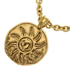 Chanel Sun Motif CC Logo Necklace Gold