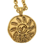 Chanel Sun Motif CC Logo Necklace Gold — view 3