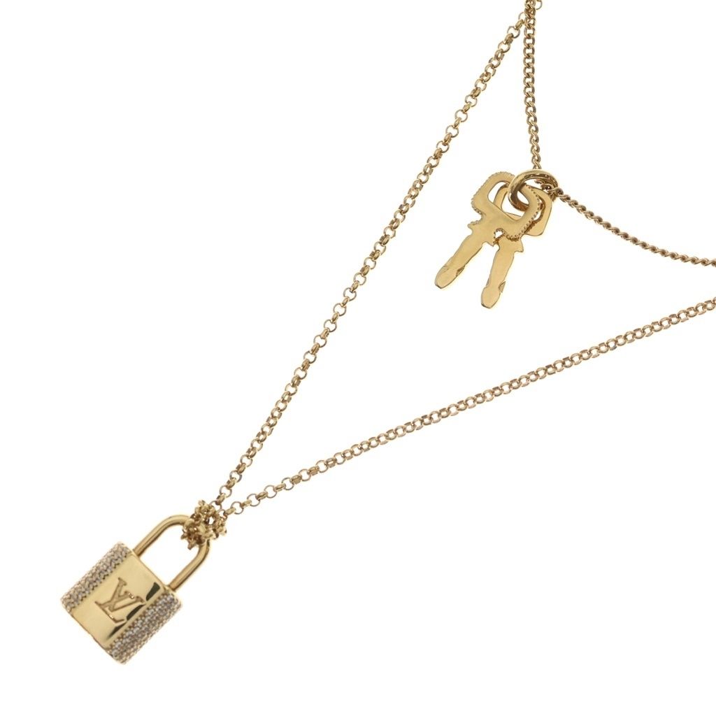 Louis Vuitton LV Padlock Pendant Gold