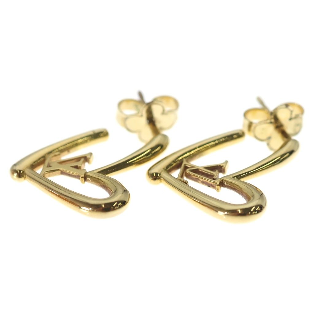 Louis Vuitton Book le Reille Heart Foreign Love Earrings Gold — view 3