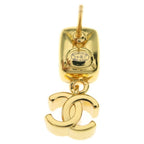 Chanel CC Logo Swing Earrings Gold — view 6