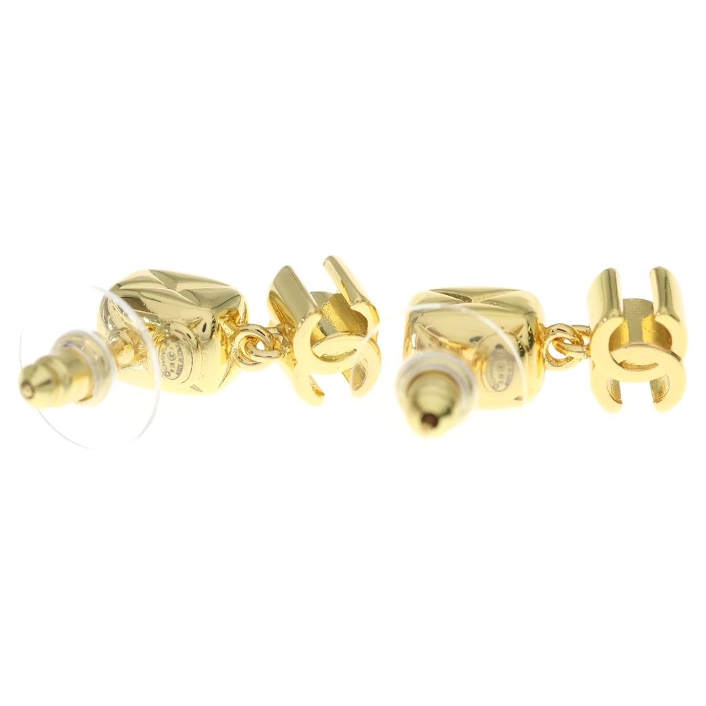Chanel CC Logo Swing Earrings Gold — view 4
