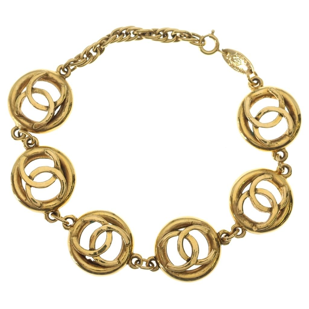 Chanel CC Logo Bracelet Gold