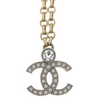 Chanel CC Logo Rhinestone Necklace — view 3