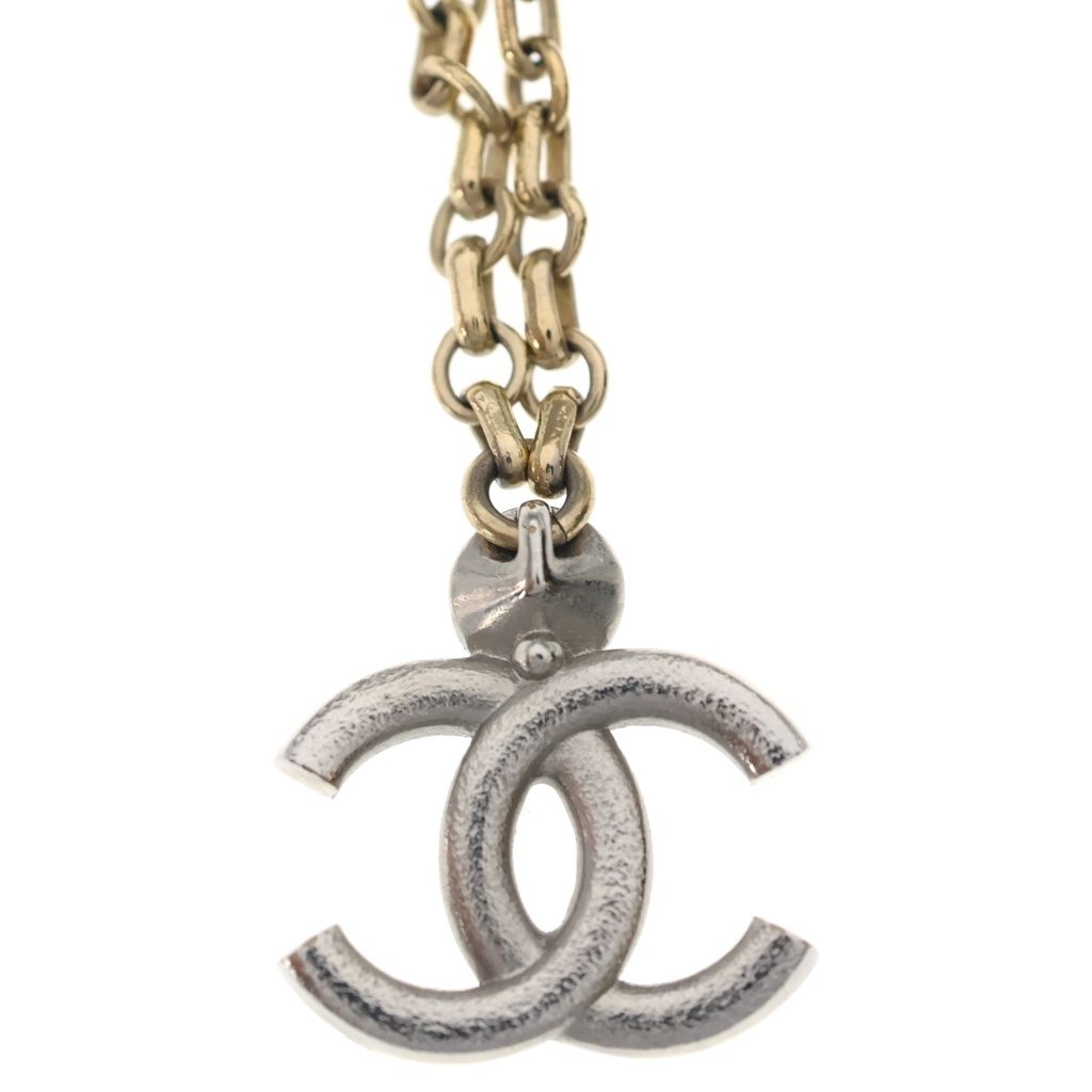 Chanel CC Logo Rhinestone Necklace — view 5