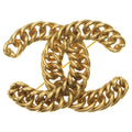 Chanel CC Logo Brooch Gold