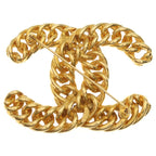 Chanel CC Logo Brooch Gold — view 2