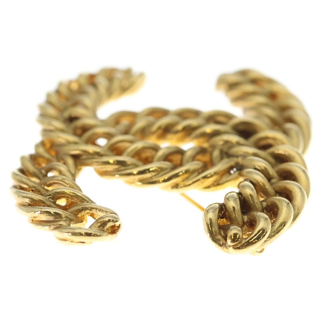 Chanel CC Logo Brooch Gold — view 4