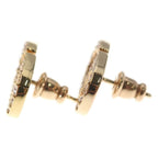 Dior Petit CD Stud Earrings Pink Gold — view 3