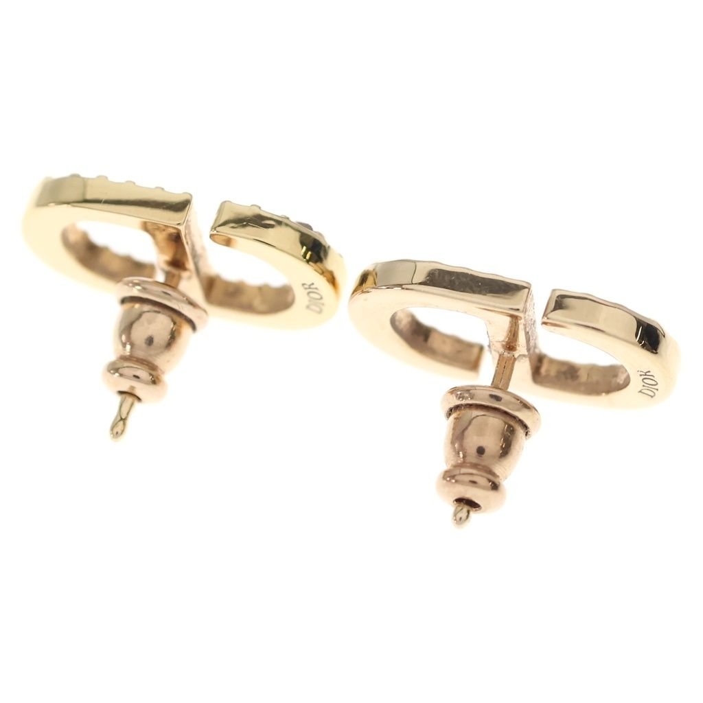 Dior Petit CD Stud Earrings Pink Gold — view 2