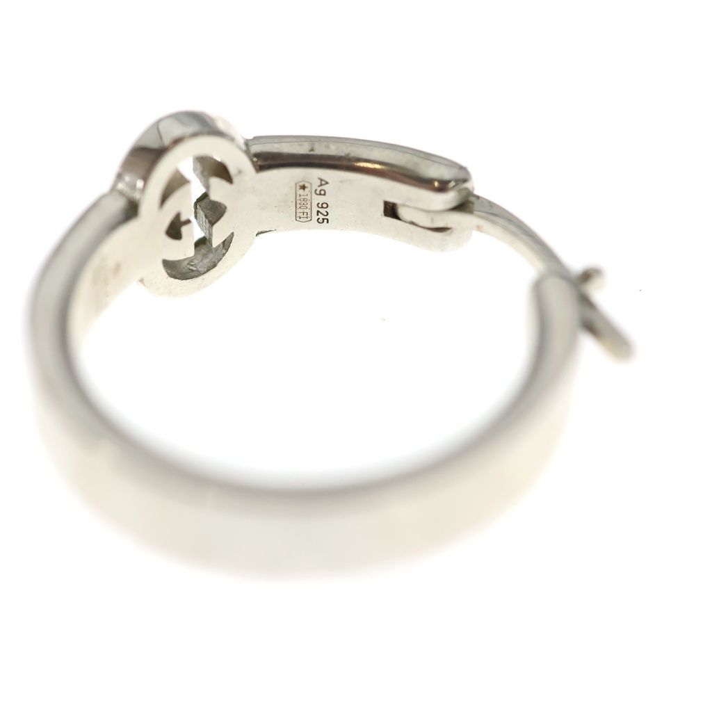 Gucci GG Interlocking Hoop Earrings Silver — view 5