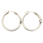 Gucci GG Interlocking Hoop Earrings Silver — view 4