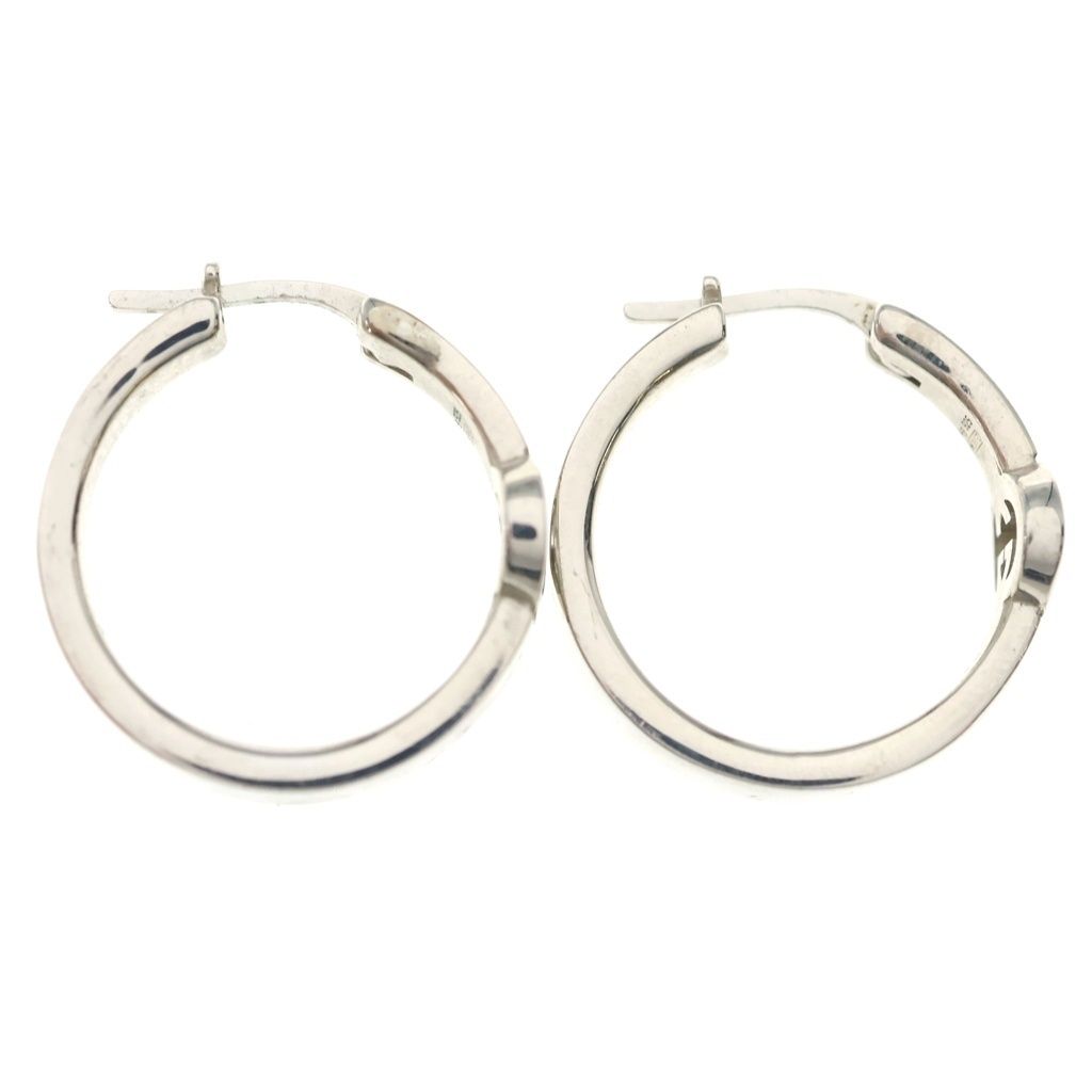 Gucci GG Interlocking Hoop Earrings Silver — view 4