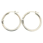 Gucci GG Interlocking Hoop Earrings Silver — view 3
