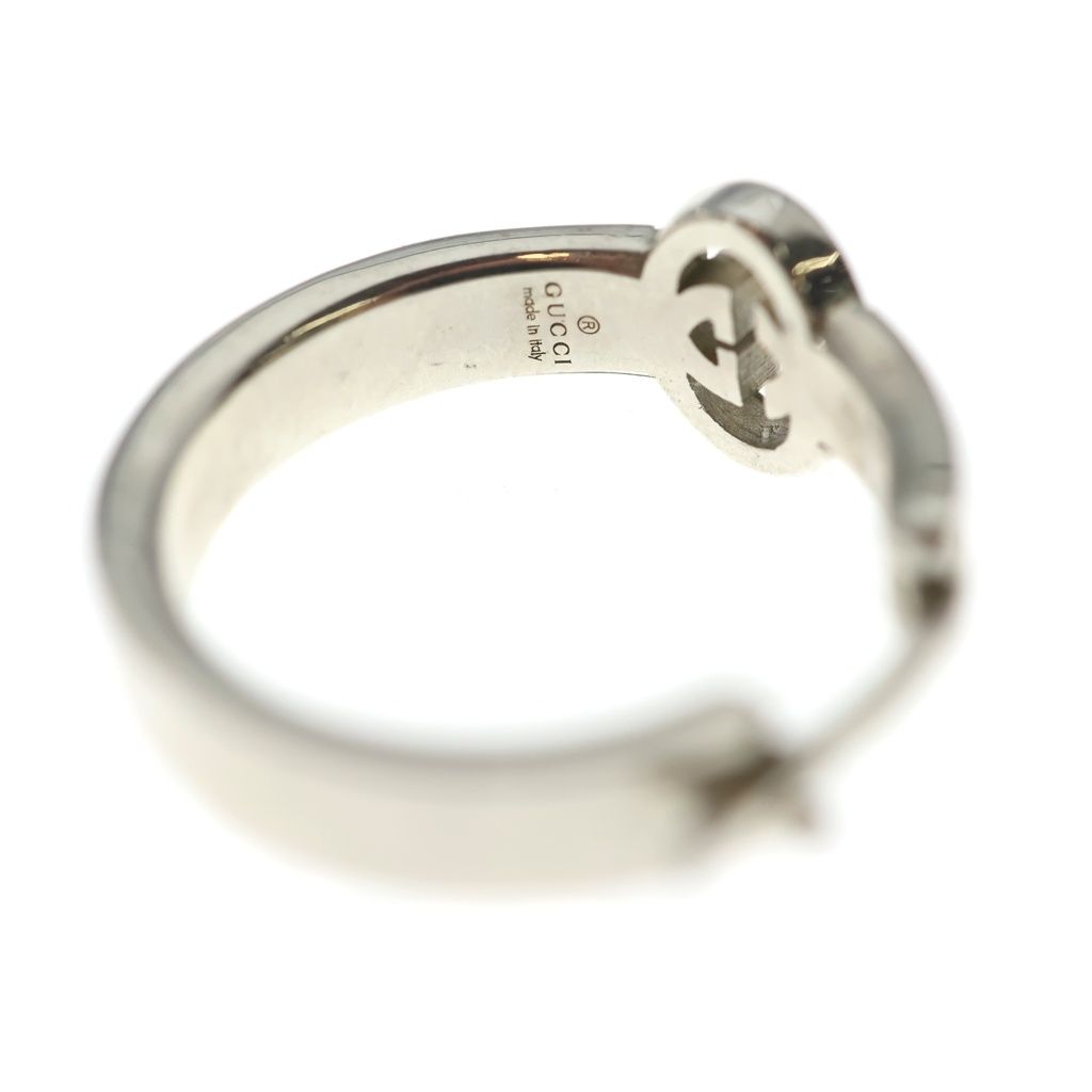 Gucci GG Interlocking Hoop Earrings Silver — view 6